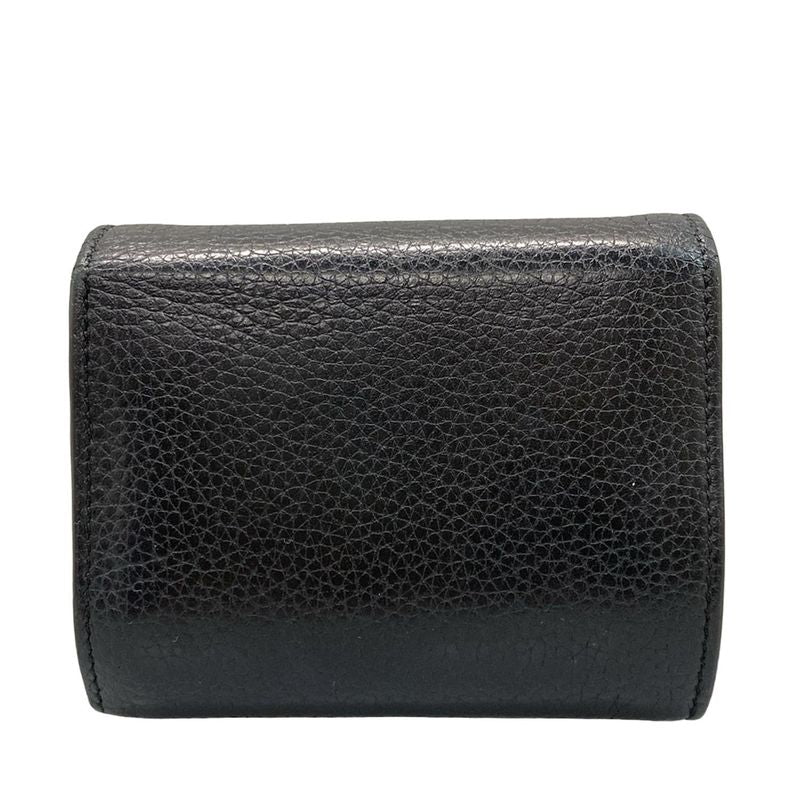 Celine Trifold Wallet Small Folded Multifunction 104903afe.38no Black and