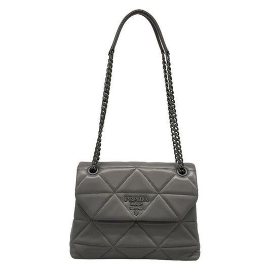 Prada Shoulder Bag Spectrum 1bd232 Grey Chain Shoulder Matte 2way Quilted