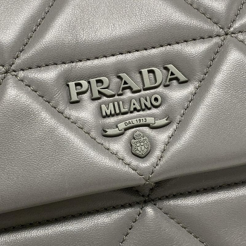 Prada Shoulder Bag Spectrum 1bd232 Grey Chain Shoulder Matte 2way Quilted