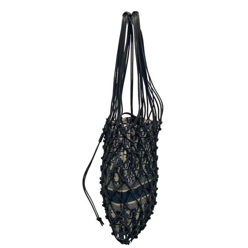 Dior Christian Dior Tote Bag Excellent Condition Oblique M1273civv Beige X Navy