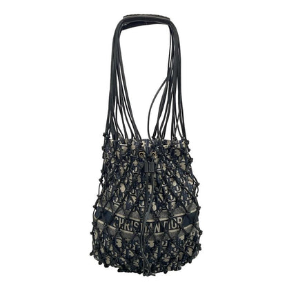 Dior Christian Dior Tote Bag Excellent Condition Oblique M1273civv Beige X Navy