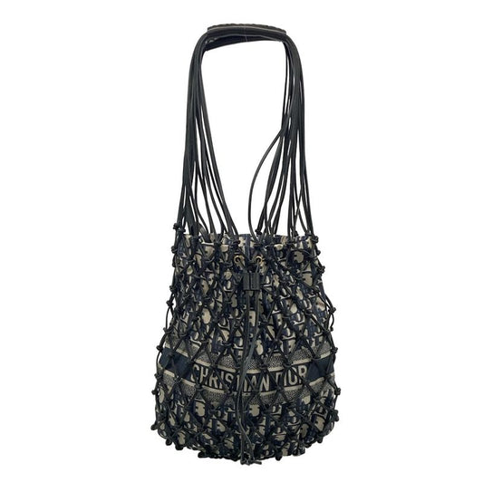 Dior Christian Dior Tote Bag Excellent Condition Oblique M1273civv Beige X Navy