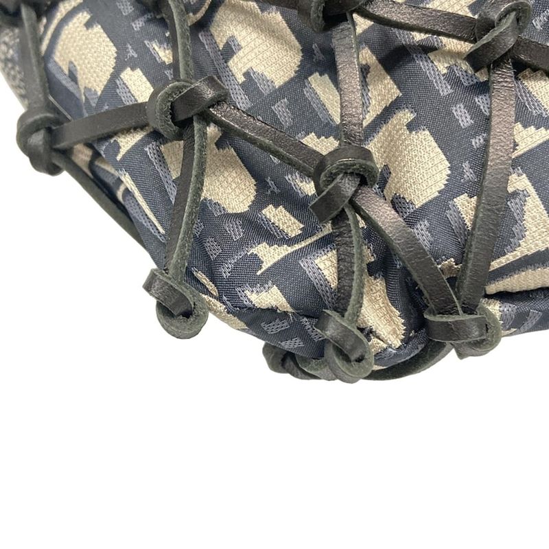 Dior Christian Dior Tote Bag Excellent Condition Oblique M1273civv Beige X Navy