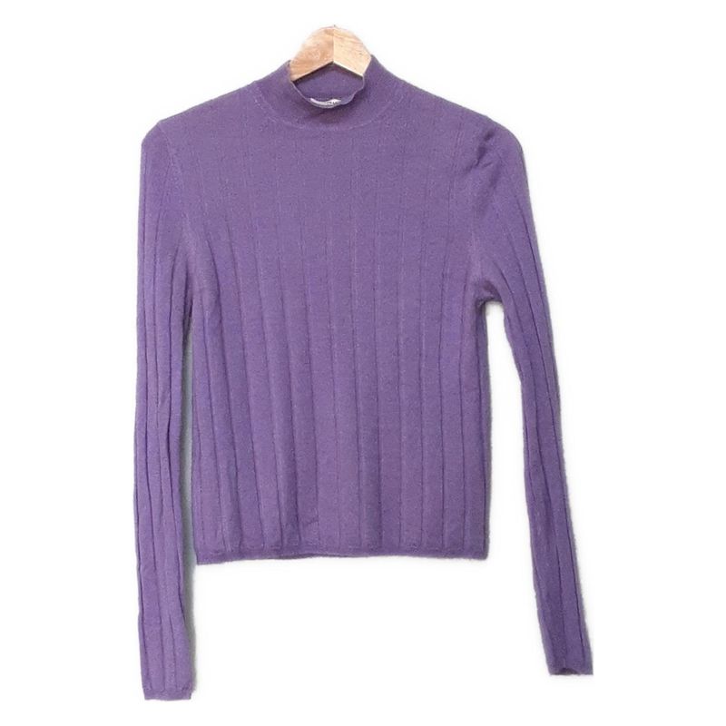 Prada Long Sleeve Sweater Size 40excellent Condition - Purple Cashmere Blend