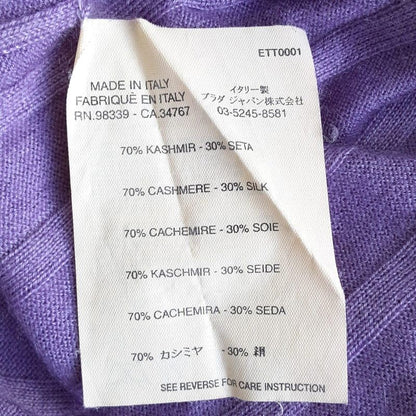 Prada Long Sleeve Sweater Size 40excellent Condition - Purple Cashmere Blend