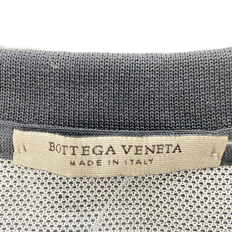Bottega Veneta Short Sleeve Polo Shirt Size 46 L Women - Dark Grey and White