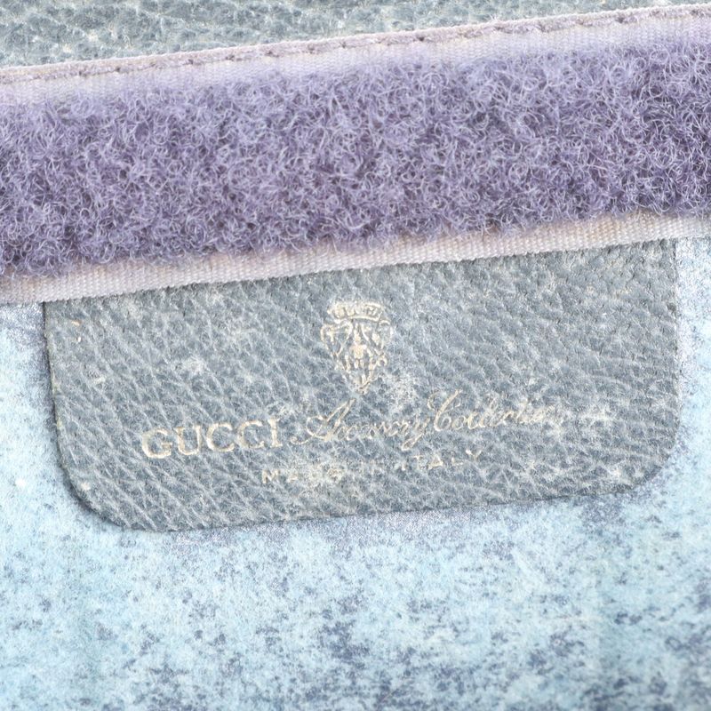 Old Gucci GG Supreme Sherry Line 89 01 002 Leather Second Bag Clutch Ladies RRE