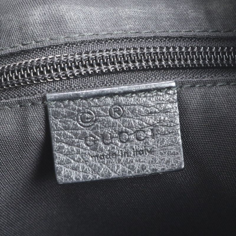 Gucci GG Nylon Leather Shoulder Bag Crossbody Messenger 374411 Black A4 Mens