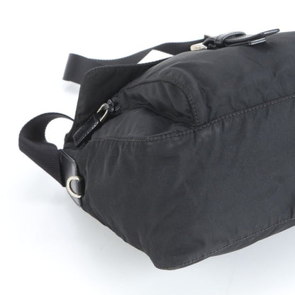 Prada Tessuto Nylon Triangle Logo Leather Shoulder Bag Crossbody Messenger