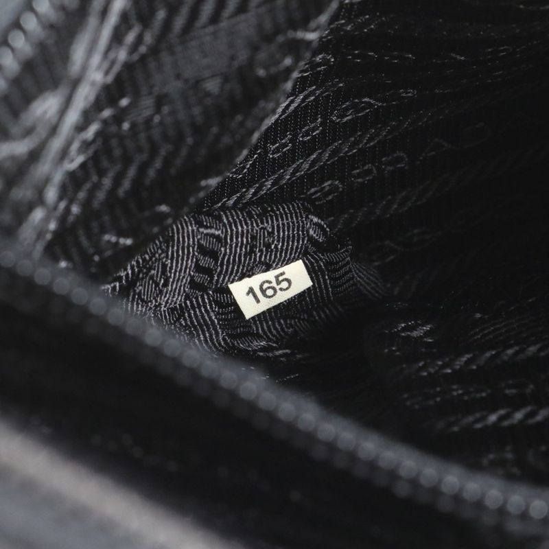 Prada Tessuto Nylon Triangle Logo Leather Shoulder Bag Crossbody Messenger