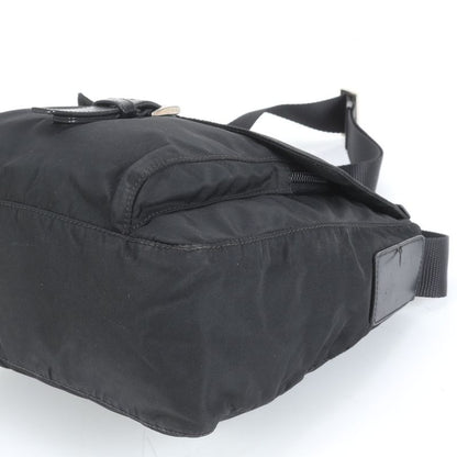 Prada Tessuto Nylon Triangle Logo Leather Shoulder Bag Crossbody Messenger