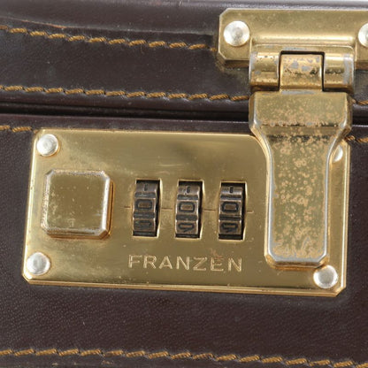 YSL Yves Saint Laurent Leather Trunk Hard Case Document Bag Business Briefcase