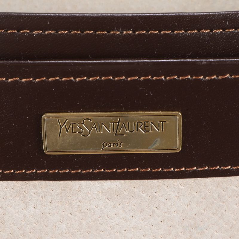 YSL Yves Saint Laurent Leather Trunk Hard Case Document Bag Business Briefcase