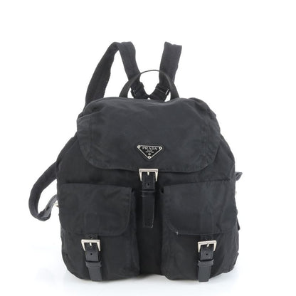 Prada Tessuto Nylon Triangle Logo Leather Backpack Sac Backpack Women RCE Db48-