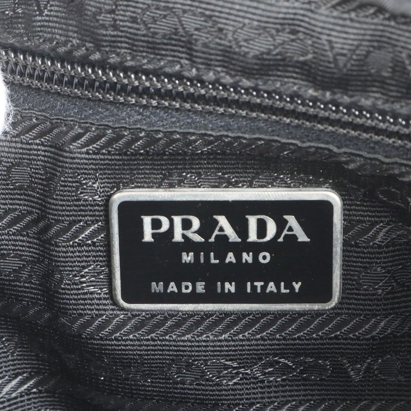 Prada Tessuto Nylon Triangle Logo Leather Backpack Sac Backpack Women RCE Db48-