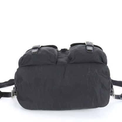 Prada Tessuto Nylon Triangle Logo Leather Backpack Sac Backpack Women RCE Db48-