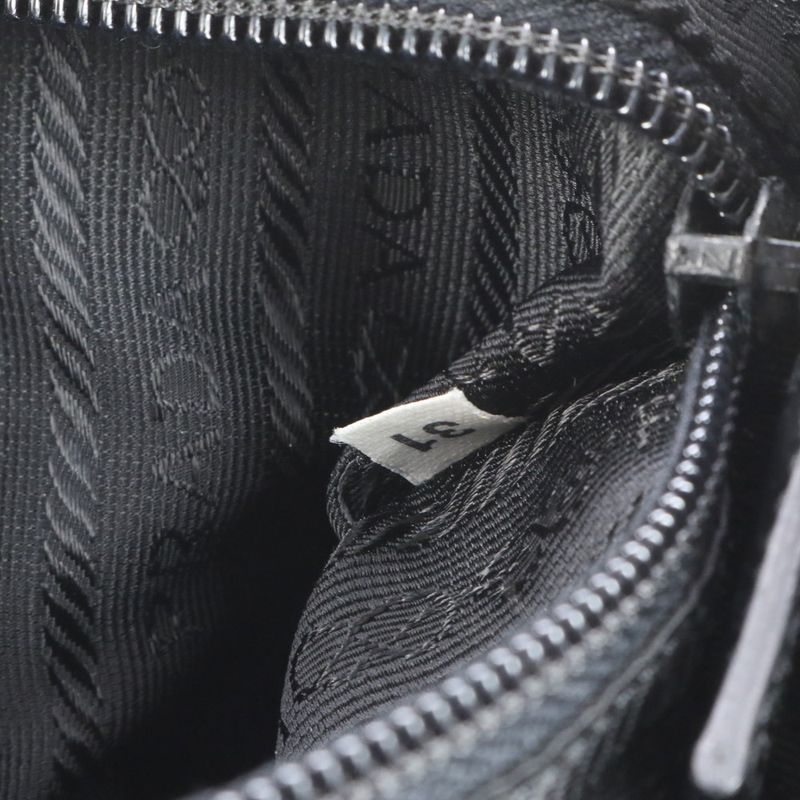 Prada Tessuto Nylon Triangle Logo Leather Backpack Sac Backpack Women RCE Db48-