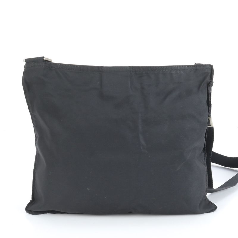 Prada Tessuto Nylon Triangle Logo Leather Shoulder Bag Crossbody Messenger