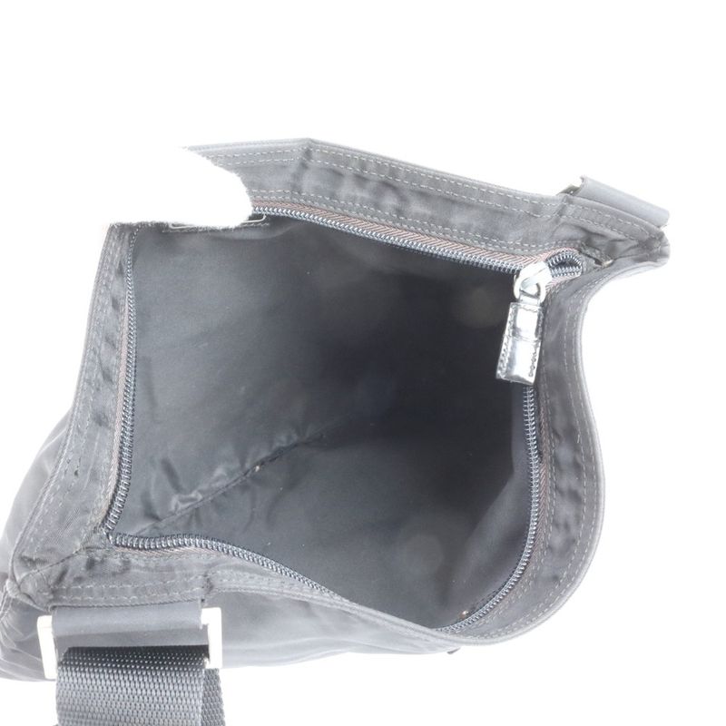 Prada Tessuto Nylon Triangle Logo Leather Shoulder Bag Crossbody Messenger
