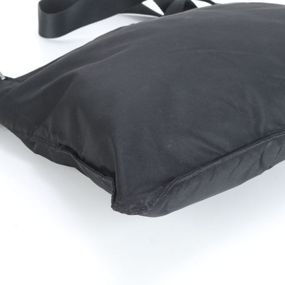 Prada Tessuto Nylon Triangle Logo Leather Shoulder Bag Crossbody Messenger