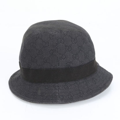 Gucci GG Canvas Bucket Hat Bucket Hat Black Leather Hat Fashion Men's RCE Db64-2