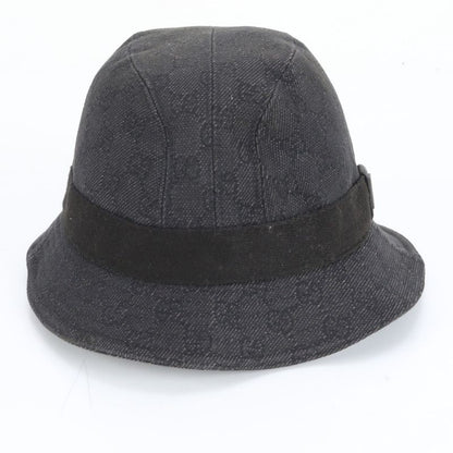 Gucci GG Canvas Bucket Hat Bucket Hat Black Leather Hat Fashion Men's RCE Db64-2