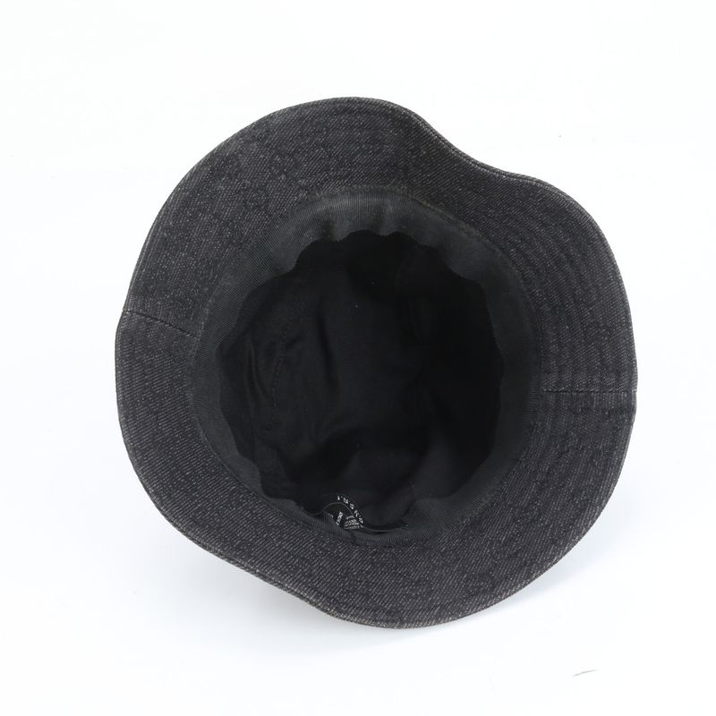 Gucci GG Canvas Bucket Hat Bucket Hat Black Leather Hat Fashion Men's RCE Db64-2