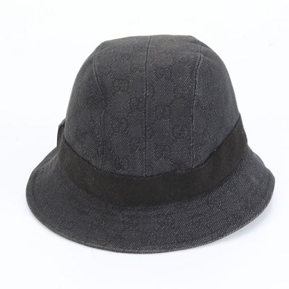 Gucci GG Canvas Bucket Hat Bucket Hat Black Leather Hat Fashion Men's RCE Db64-2
