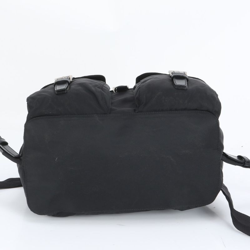 Prada Authenticity With Card Tessuto Nylon Triangle Logo Leather Backpack Sac