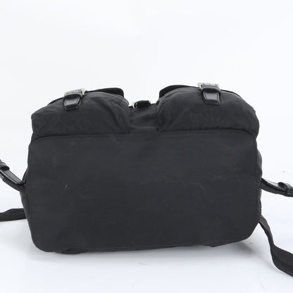 Prada Authenticity With Card Tessuto Nylon Triangle Logo Leather Backpack Sac