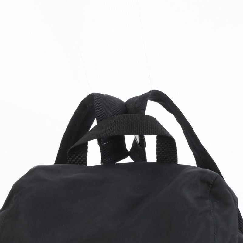 Prada Authenticity With Card Tessuto Nylon Triangle Logo Leather Backpack Sac