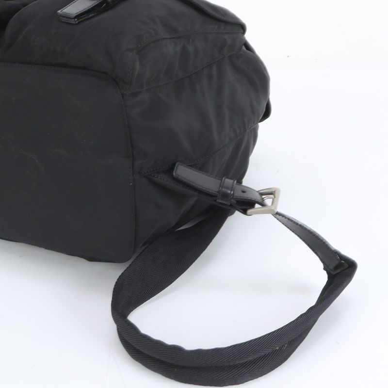 Prada Authenticity With Card Tessuto Nylon Triangle Logo Leather Backpack Sac