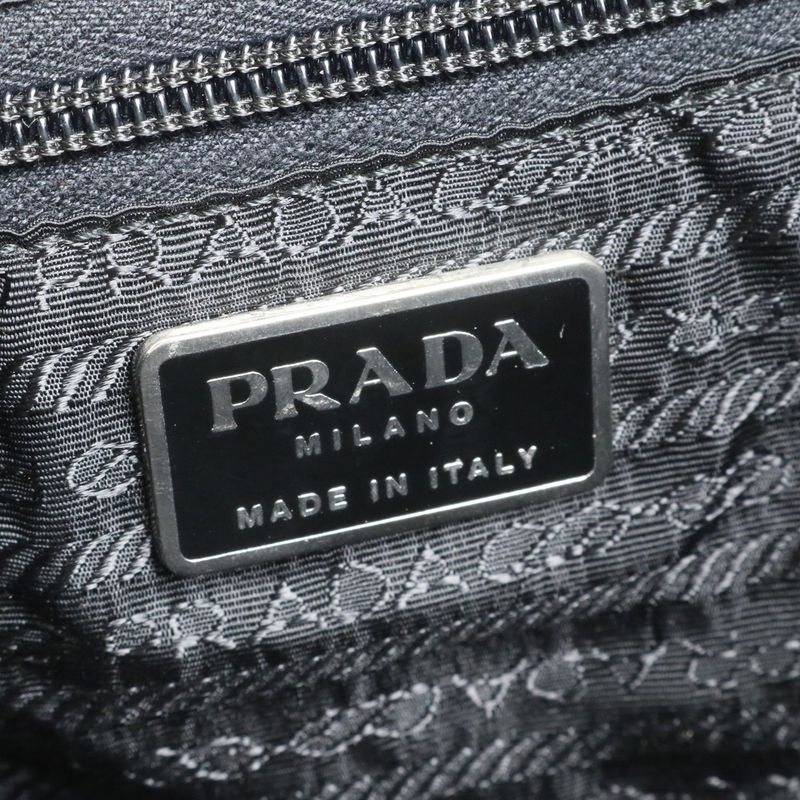 Prada Authenticity With Card Tessuto Nylon Triangle Logo Leather Backpack Sac
