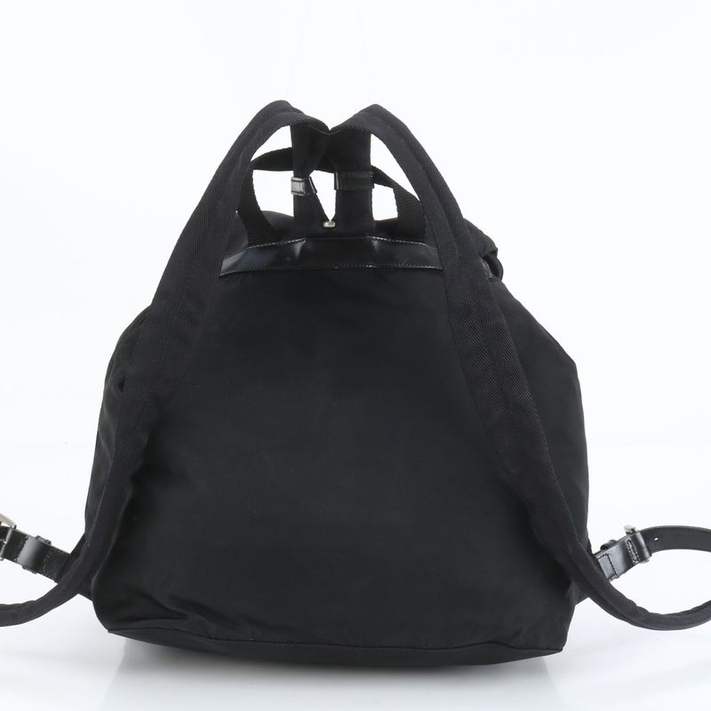 Prada Authenticity With Card Tessuto Nylon Triangle Logo Leather Backpack Sac