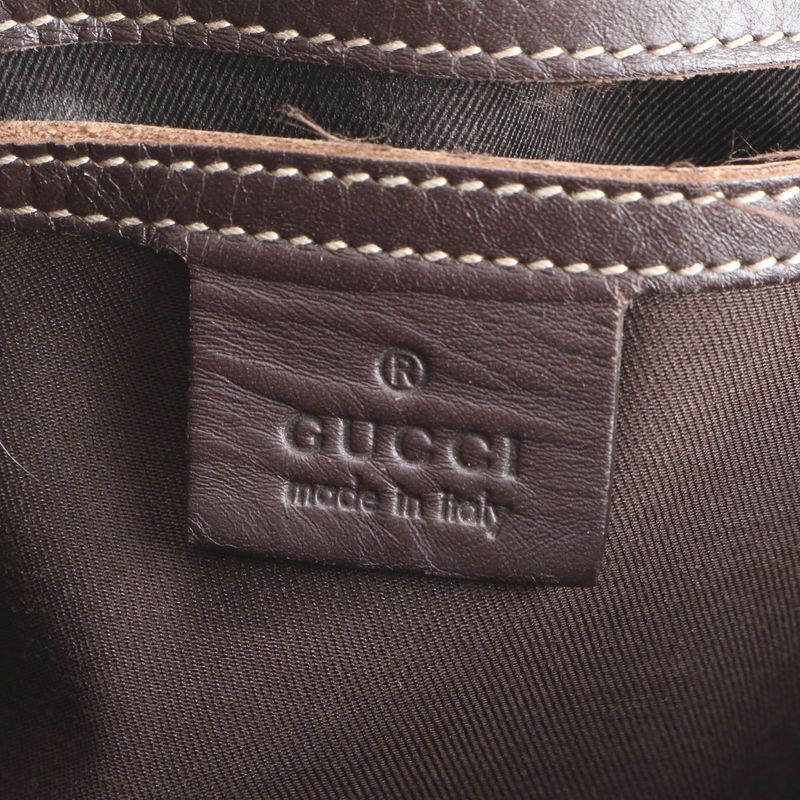 Gucci GG Supreme Leather Shoulder Bag Crossbody Messenger 201725 Brown Genuine