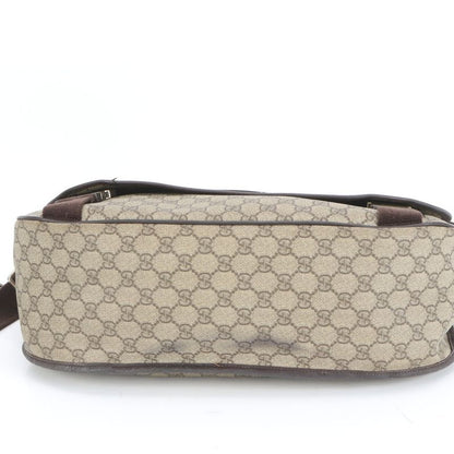 Gucci GG Supreme Leather Shoulder Bag Crossbody Messenger 201725 Brown Genuine