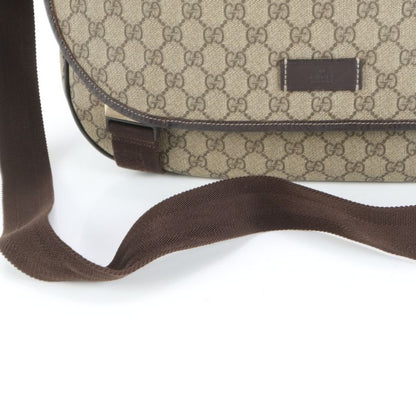 Gucci GG Supreme Leather Shoulder Bag Crossbody Messenger 201725 Brown Genuine