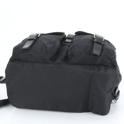 Prada Authenticity With Card Tessuto Nylon Triangle Logo B2811 Leather Backpack