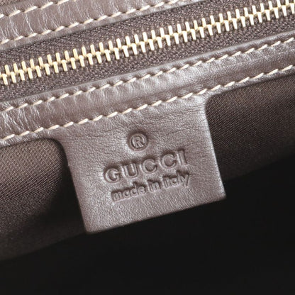 Gucci GG Crystal 223964 Leather Tote Bag Shoulder Brown Gold Hardware Women's
