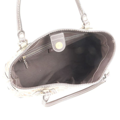 Gucci GG Crystal 223964 Leather Tote Bag Shoulder Brown Gold Hardware Women's