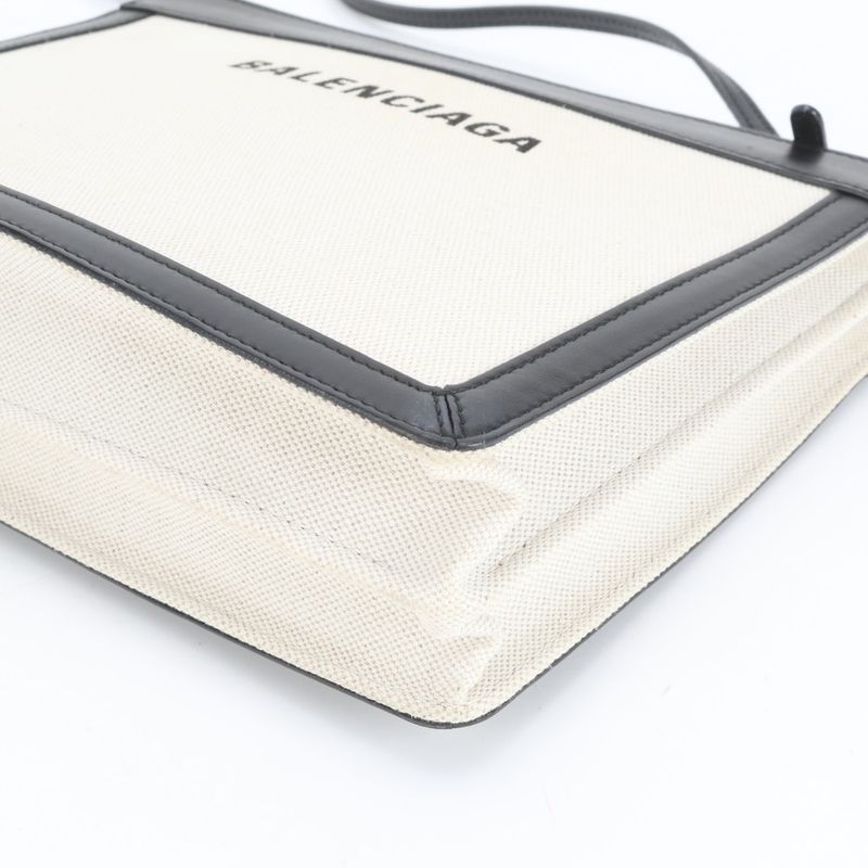 Balenciaga Navy Pochette Leather Shoulder Bag Crossbody Black Women's RCE Db48-7