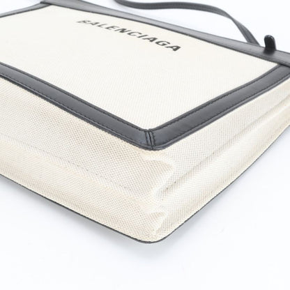 Balenciaga Navy Pochette Leather Shoulder Bag Crossbody Black Women's RCE Db48-7