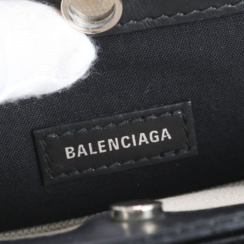 Balenciaga Navy Pochette Leather Shoulder Bag Crossbody Black Women's RCE Db48-7