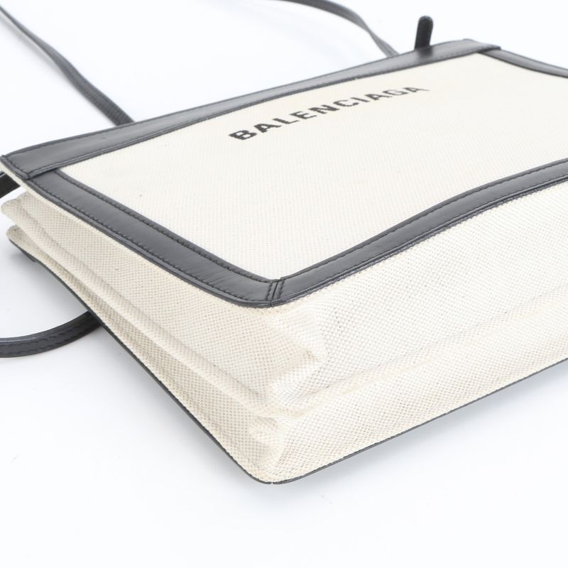 Balenciaga Navy Pochette Leather Shoulder Bag Crossbody Black Women's RCE Db48-7