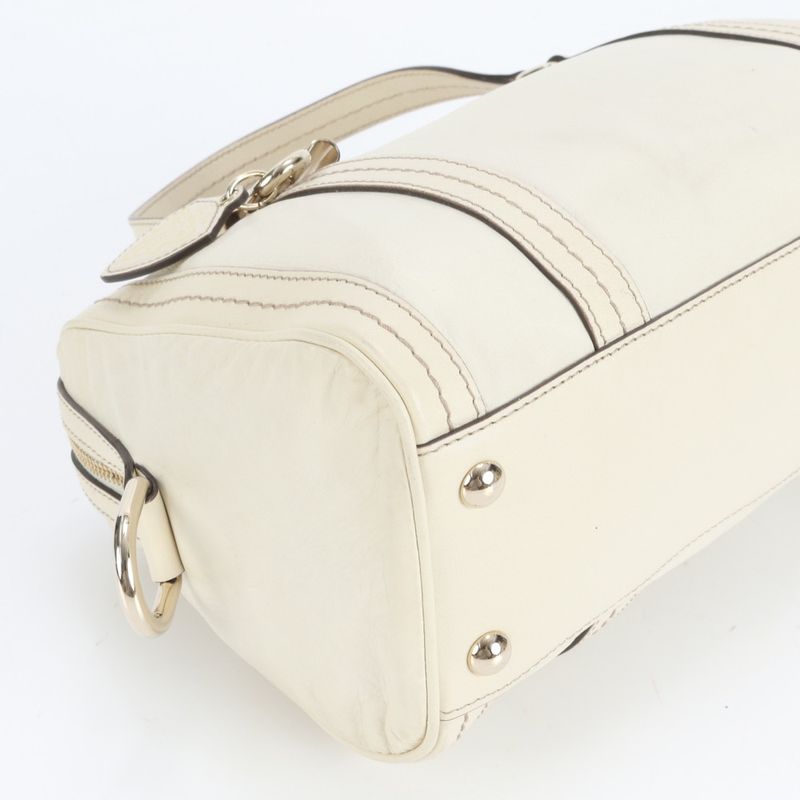 Gucci Duchessa Ribbon Mini Boston Leather Handbag 181487 Tote Gold Hardware