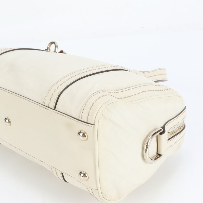 Gucci Duchessa Ribbon Mini Boston Leather Handbag 181487 Tote Gold Hardware