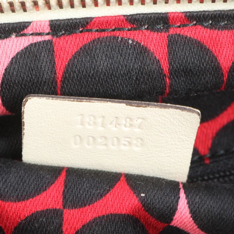 Gucci Duchessa Ribbon Mini Boston Leather Handbag 181487 Tote Gold Hardware