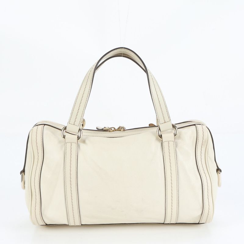 Gucci Duchessa Ribbon Mini Boston Leather Handbag 181487 Tote Gold Hardware