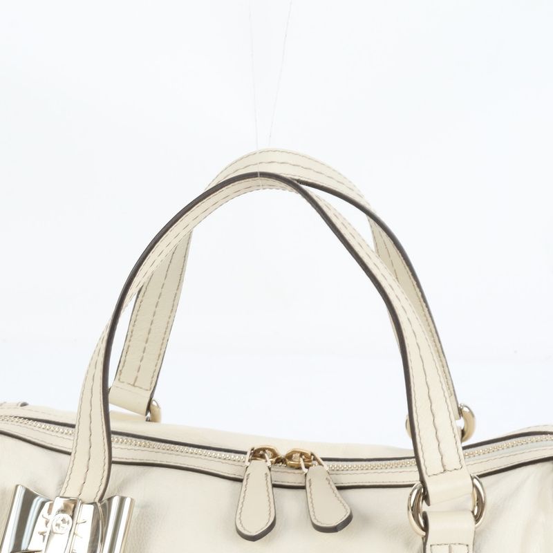 Gucci Duchessa Ribbon Mini Boston Leather Handbag 181487 Tote Gold Hardware