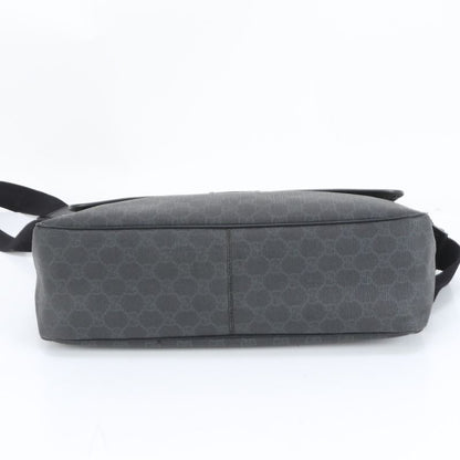 Gucci GG Supreme Leather Shoulder Bag Crossbody Messenger 169935 Black A4 Mens